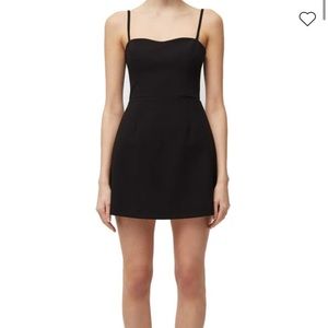 French Connection Whisper Tie Back Dress in Black Sz 8